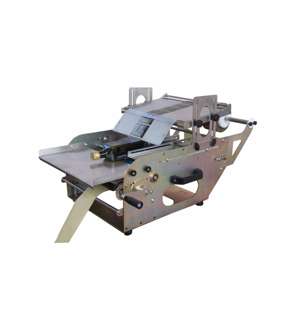 Etichettatrice Manuale da Banco per bottiglie quadre Etichettatrice Manuale da Banco per bottiglie quadre