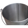 Secchio 10 Lt acciaio inox fondo liscio con manici, graduato, beccuccio leggero