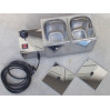 Riscaldatore a 3 vaschette in acciaio inox da 5 Lt a immersione Riscaldatore a 3 vaschette in acciaio inox da 5 Lt a immersione