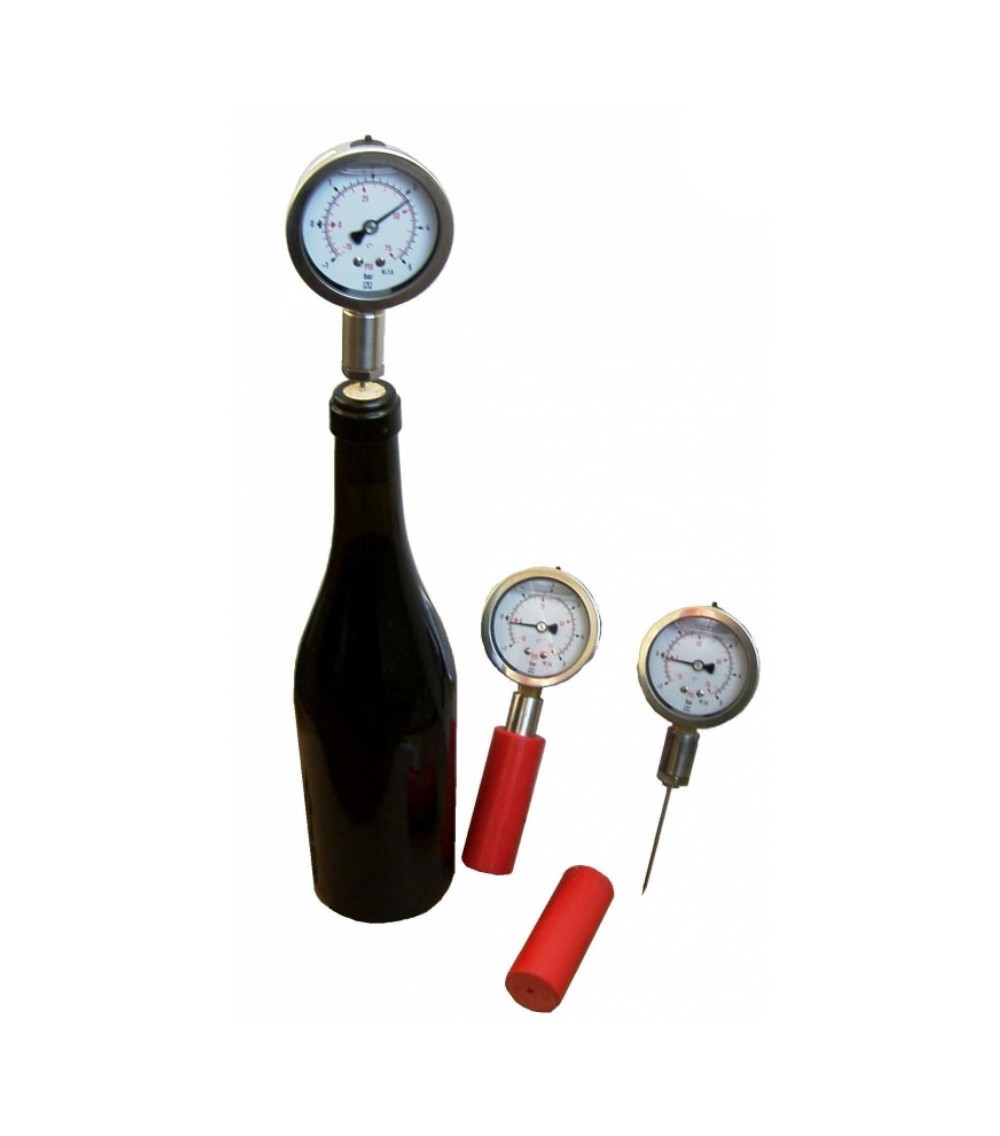 Afrometro per bottiglie con tappo raso senza rubinetto.
