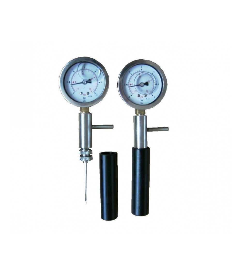 Afrometro per bottiglie con tappo raso con rubinetto. Afrometro per bottiglie con tappo raso con rubinetto.