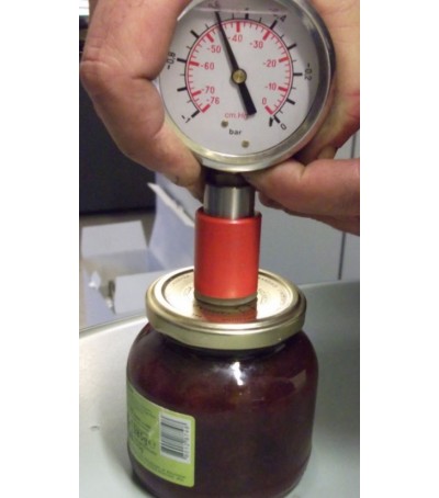 Afrometro per vasetti sterili con tappo in metallo/plastica