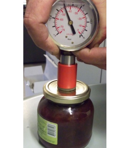 Afrometro per vasetti sterili con tappo in metallo/plastica