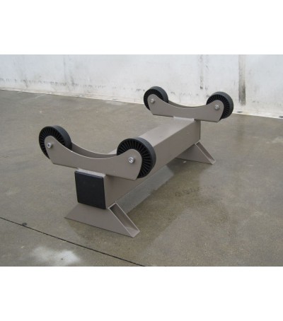 Porta Barriques/Tonneaux 225 - 500 Lt ROTATIVO SINGOLO TRANSPALLET (Alluminio Anodizzato Argento)