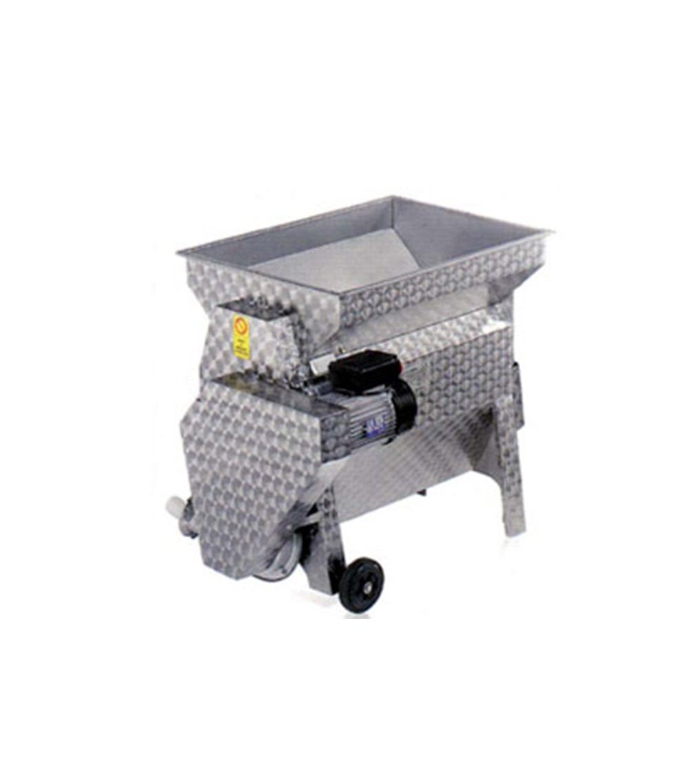 Diraspatrice semicentrifuga in acciaio INOX a motore con pompa INOX 3000 Kg/ora