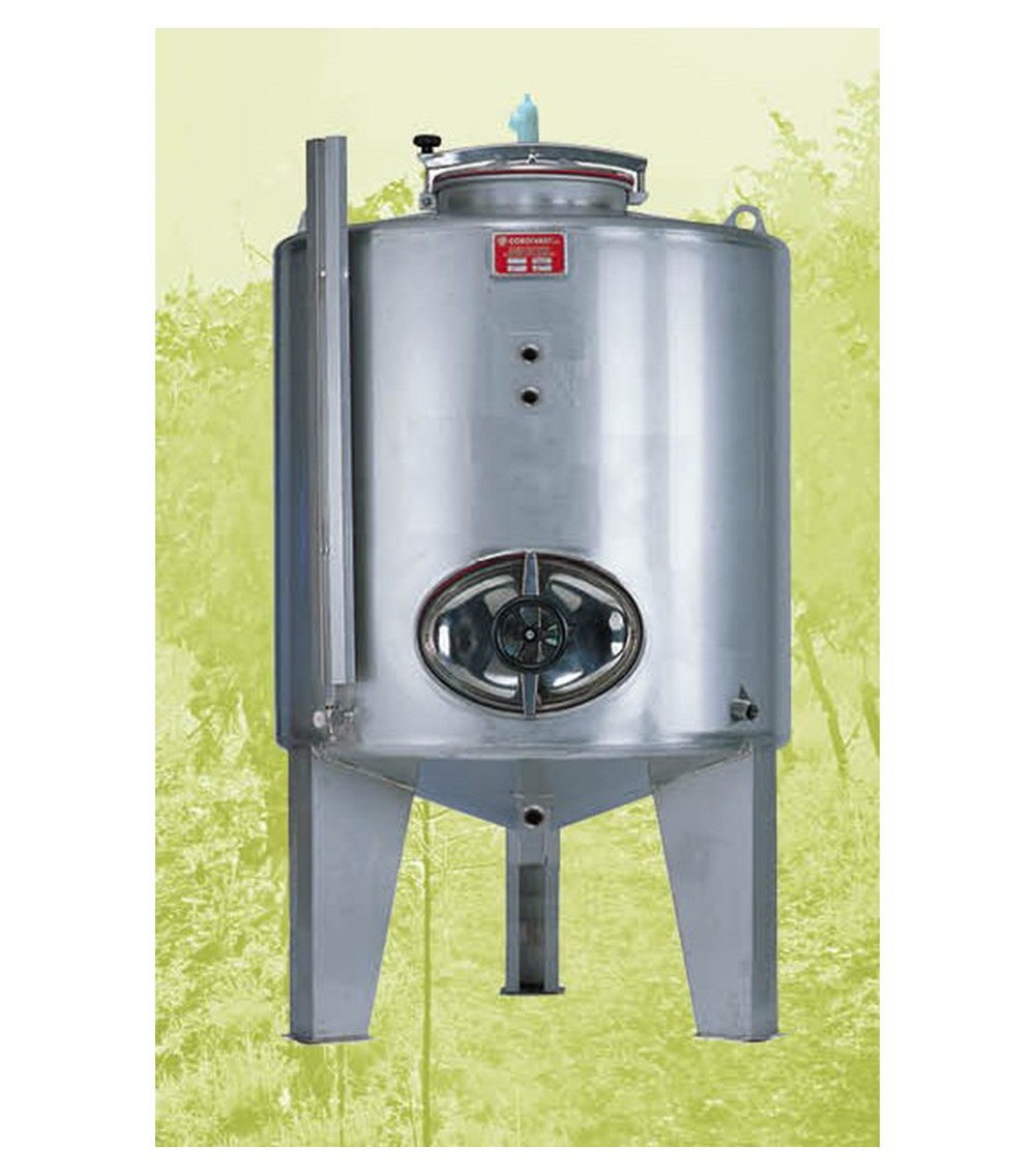 Serbatoio inox 4000 Lt. Fondo Conico Con Portella