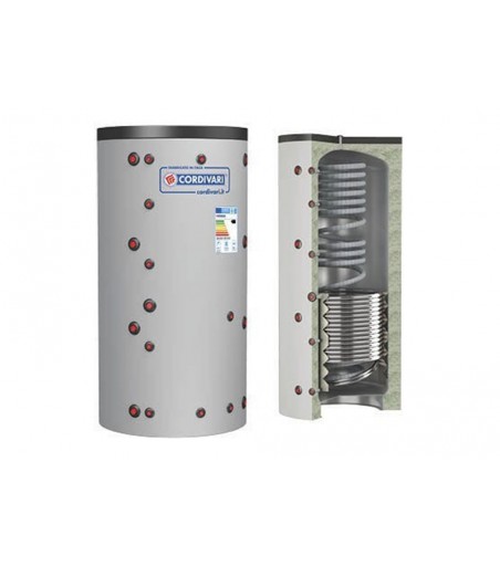 SISTEMA COMBINATO A CIRCOLAZ. FORZATA PER ACQUA CALDA E RISCALDAMENTO CON TERMOACCUMULATORE 7,5 MQ TF