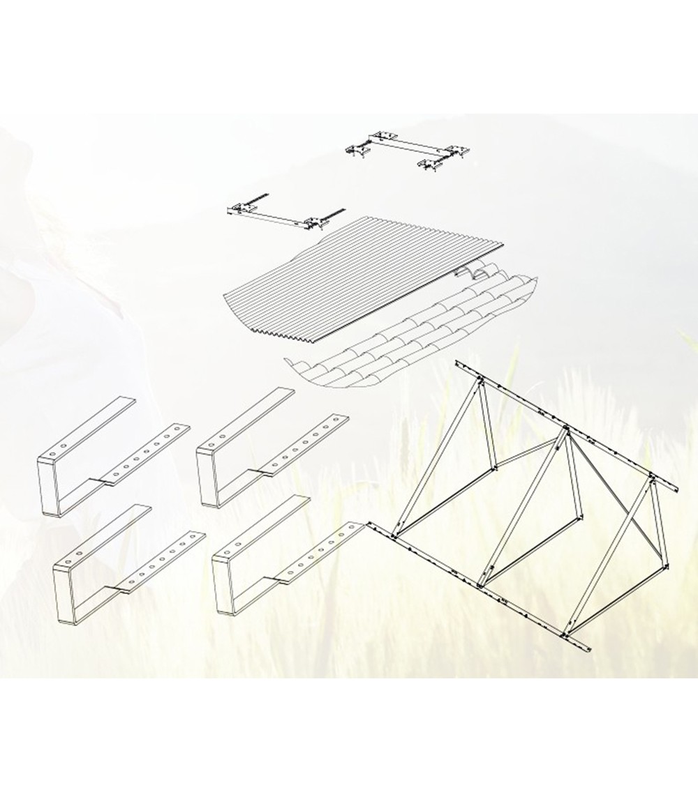 Kit di fissaggio per sistemi a circolazione naturale per tetti a falda Kit di fissaggio per sistemi a circolazione naturale per tetti a falda