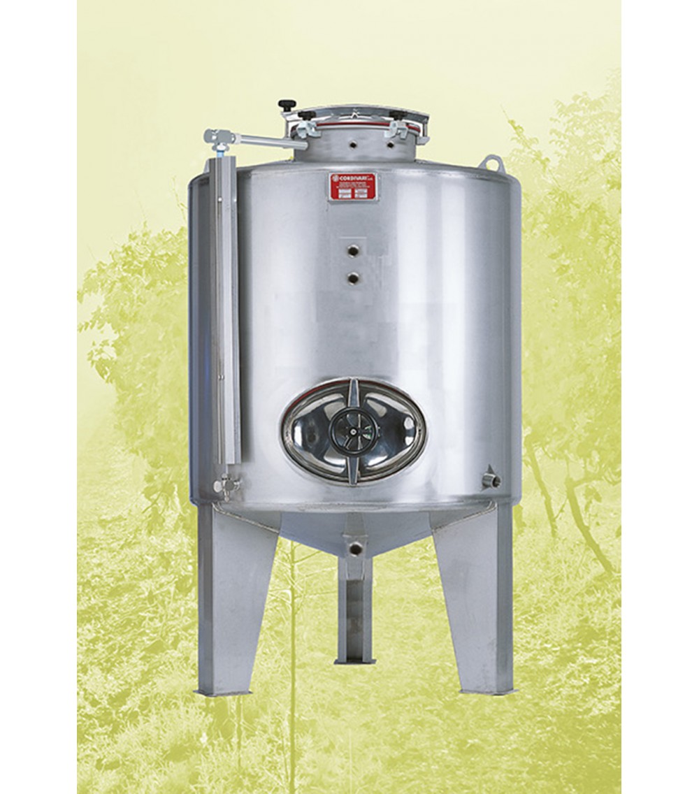 SERBATOIO IN ACCIAIO INOX 18/10 CON PREDISPOSIZIONE IMPIANTO AZOTO - 1500 LT