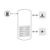 TERMOACCUMULATORE PER ACQUA DI RISCALDAMENTO CON 1 SCAMBIATORE FISSO 300