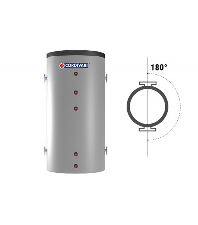 TERMOACCUMULATORE PER ACQUA DI RISCALDAMENTO CON CONNESSIONI FLANGIATE 2.500