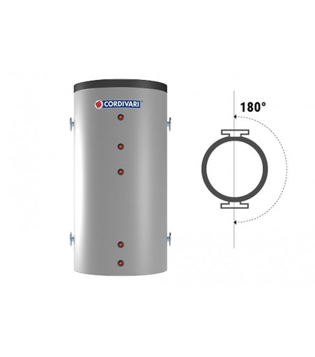 TERMOACCUMULATORE PER ACQUA DI RISCALDAMENTO CON CONNESSIONI FLANGIATE 2.500