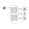 TERMOACCUMULATORE PER ACQUA DI RISCALDAMENTO CON 2 SCAMBIATORI FISSI 500