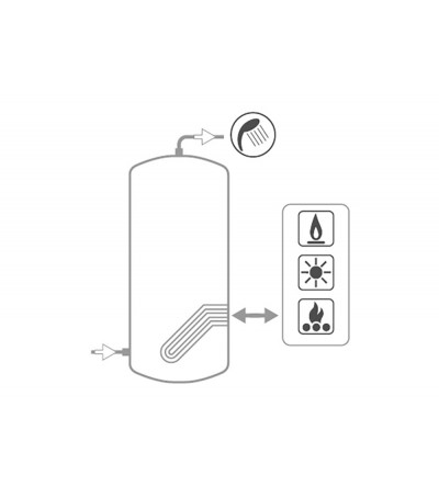 BOLLITORE CON 1 SCAMBIATORE ESTRAIBILE IN ACCIAIO INOX 316L 200