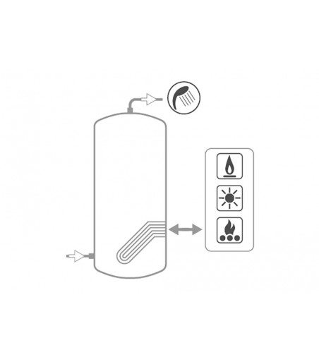 BOLLITORE CON 1 SCAMBIATORE ESTRAIBILE IN ACCIAIO INOX 316L 200