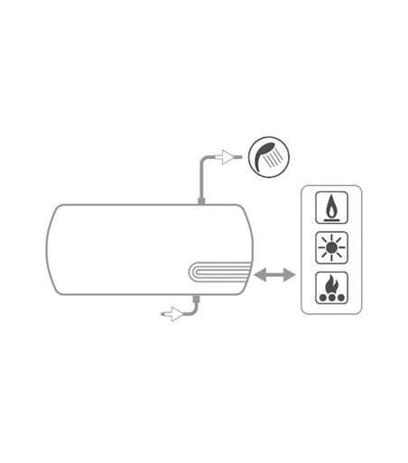 BOLLITORE CON 1 SCAMBIATORE ESTRAIBILE IN ACCIAIO INOX 316L 200