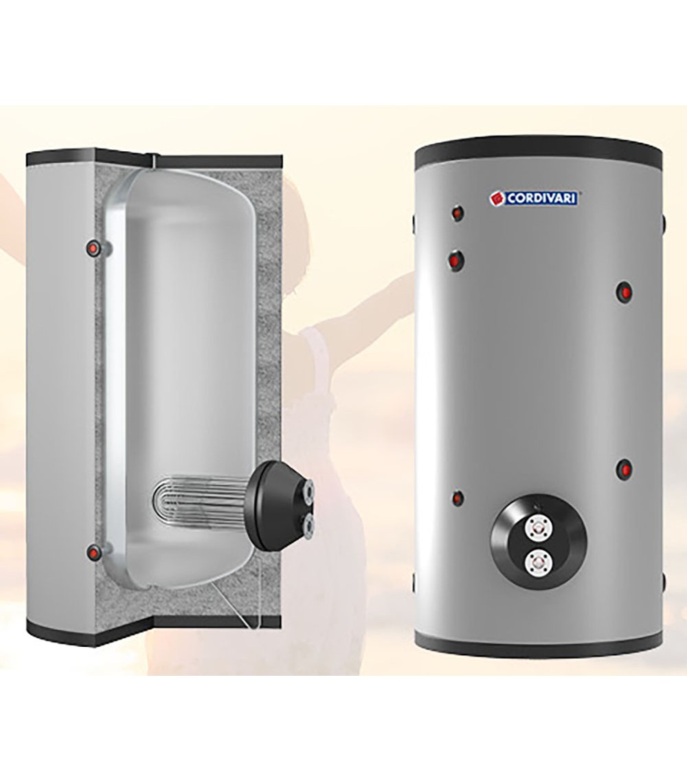 BOLLITORE CON 1 SCAMBIATORE ESTRAIBILE IN ACCIAIO INOX 316L 500