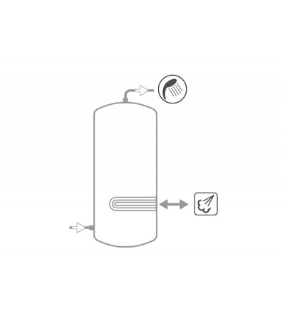 BOLLITORE CON 1 SCAMBIATORE ESTRAIBILE IN ACCIAIO INOX 316L 500