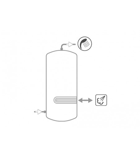 BOLLITORE CON 1 SCAMBIATORE ESTRAIBILE IN ACCIAIO INOX 316L 500