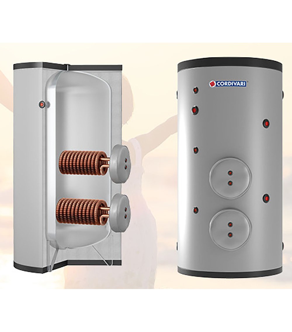 BOLLITORE CON 2 SCAMBIATORI ESTRAIBILI IN RAME ALETTATO STAGNATO 200 BOLLITORE CON 2 SCAMBIATORI ESTRAIBILI IN RAME ALETTATO STAGNATO 200