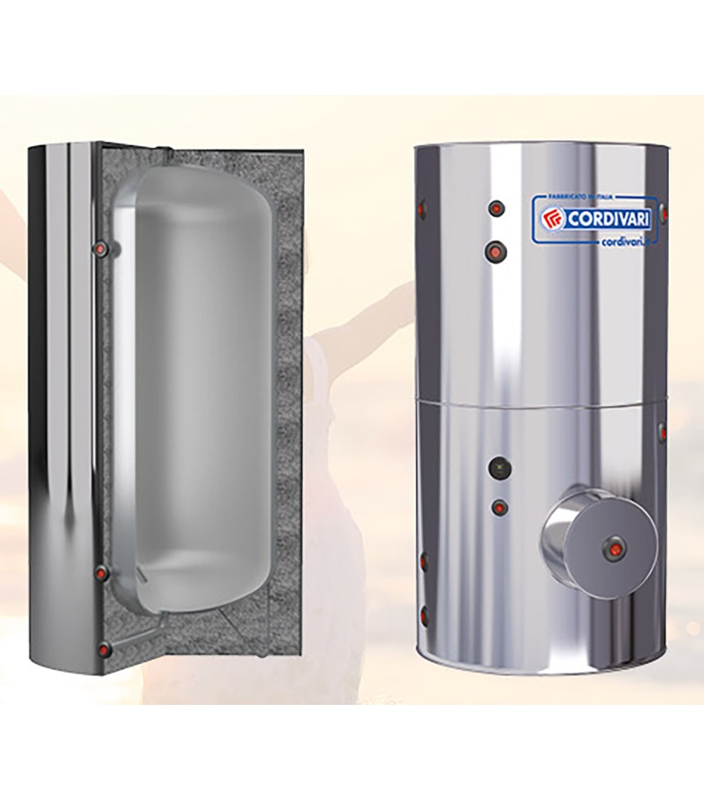 ACCUMULATORE DI ACQUA CALDA SANITARIA CON COIBENTAZIONE IGNIFUGA E LAMIERINO IN ALLUMINIO 300 lt ACCUMULATORE DI ACQUA CALDA SANITARIA CON COIBENTAZIONE IGNIFUGA E LAMIERINO IN ALLUMINIO 300 lt