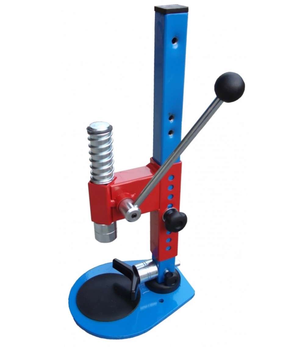 Tappatore a leva manuale per tappi fungo sintetico.