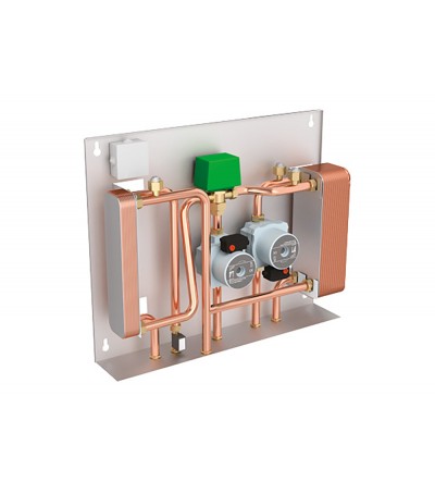 MODULO SEPARAZIONE PER TERMOCAMINI E GENERATORI A COMBUSTIBILE SOLIDO CON PRODUZIONE DI ACQUA CALDA SANITARIA