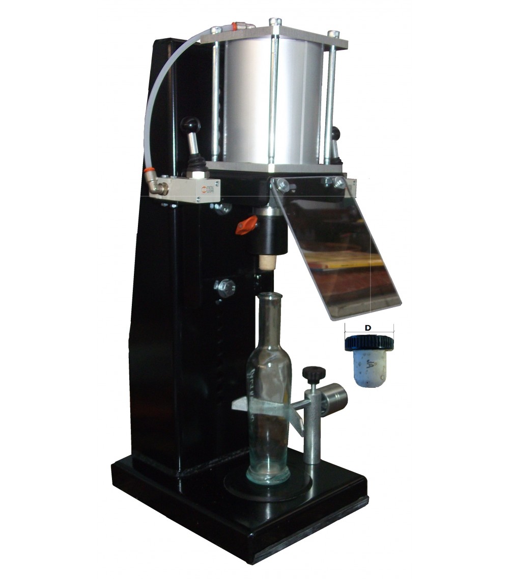 Tappatore semiautomatico per tappi a fungo sintetico