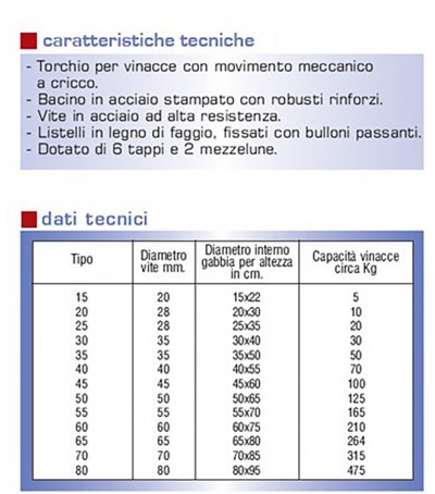 Torchio a leva da 30
